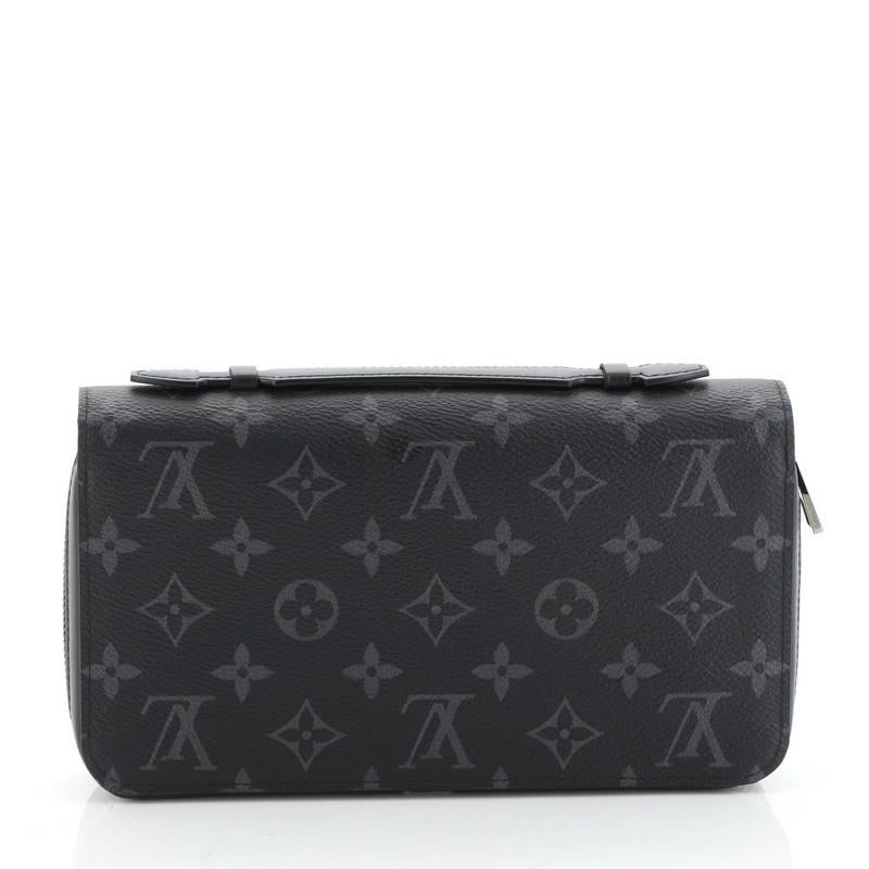 Black Louis Vuitton Zippy Wallet Monogram Eclipse Canvas XL