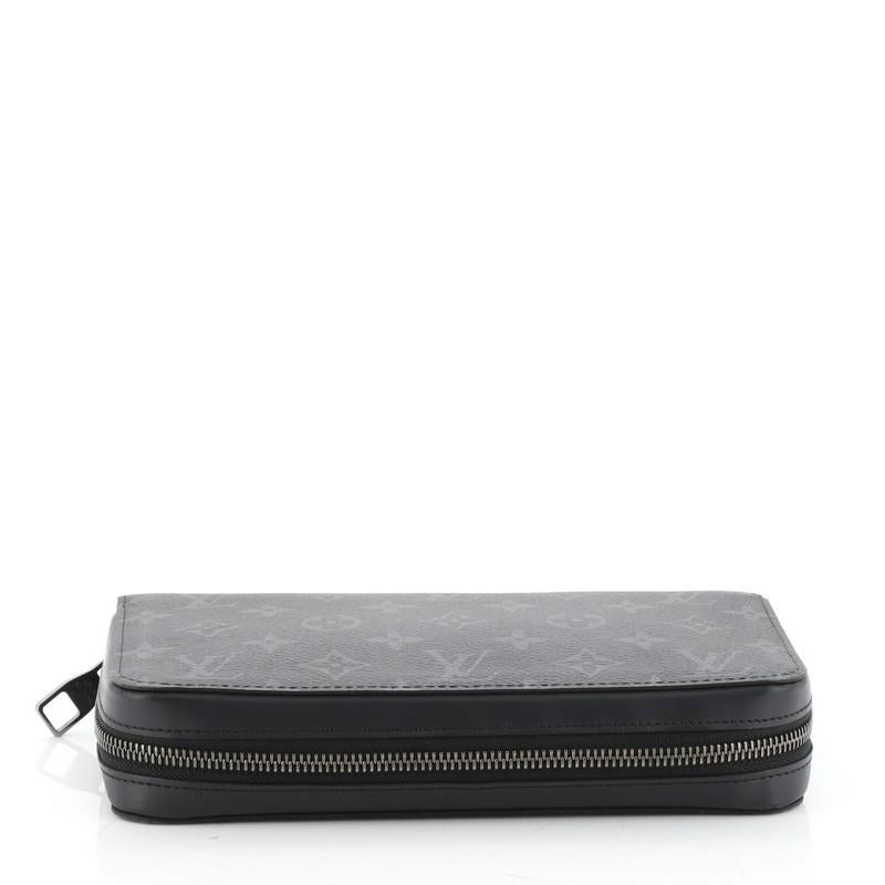 Louis Vuitton Zippy Wallet Monogram Eclipse Canvas XL In Good Condition In NY, NY