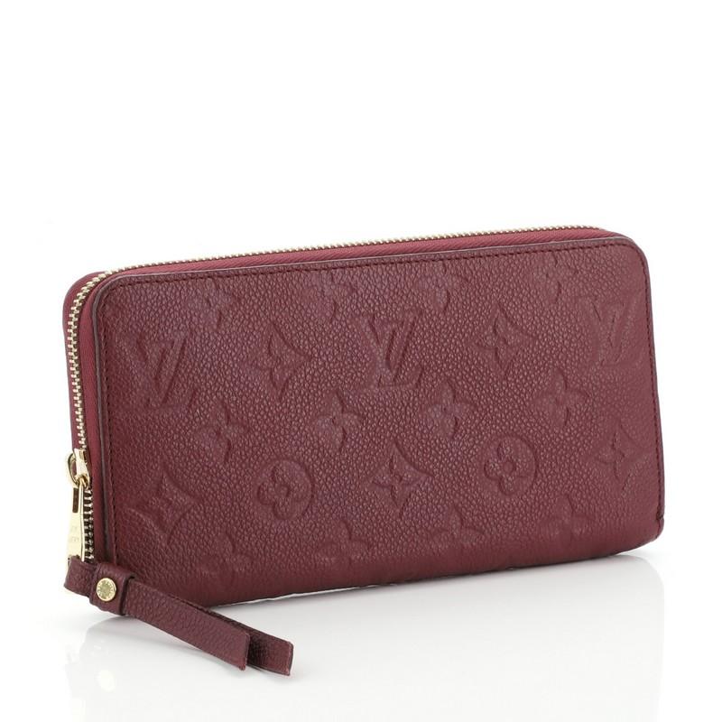 Brown Louis Vuitton Zippy Wallet Monogram Empreinte Leather