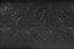 Louis Vuitton Zippy Wallet Navy Blue Leather Lv Logo Monogram Embossed Tri Fold