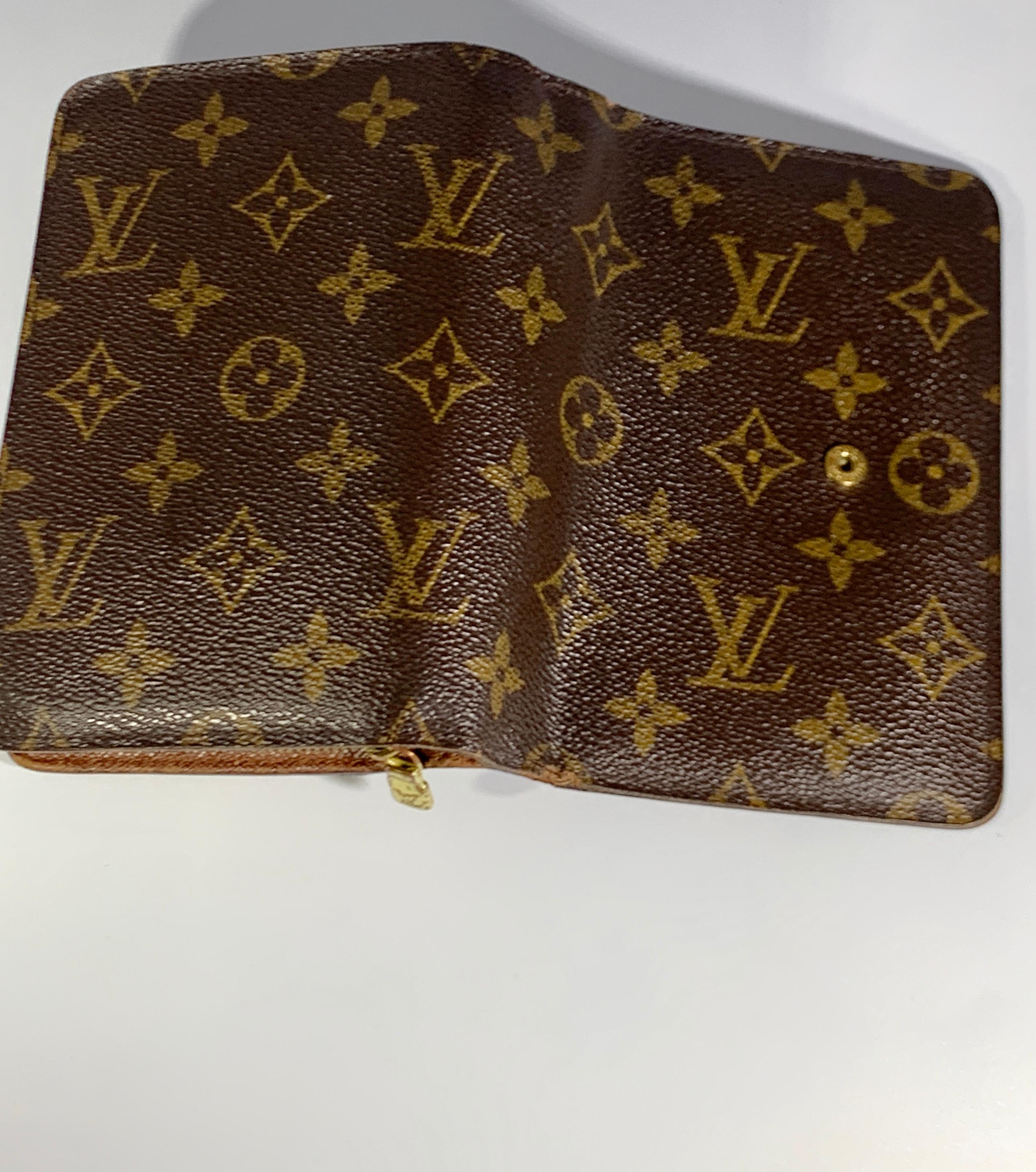 LOUIS VUITTON  Zippy Wallet Porto Papie Zip Brown Monogram, Bifold Women Wallet 6