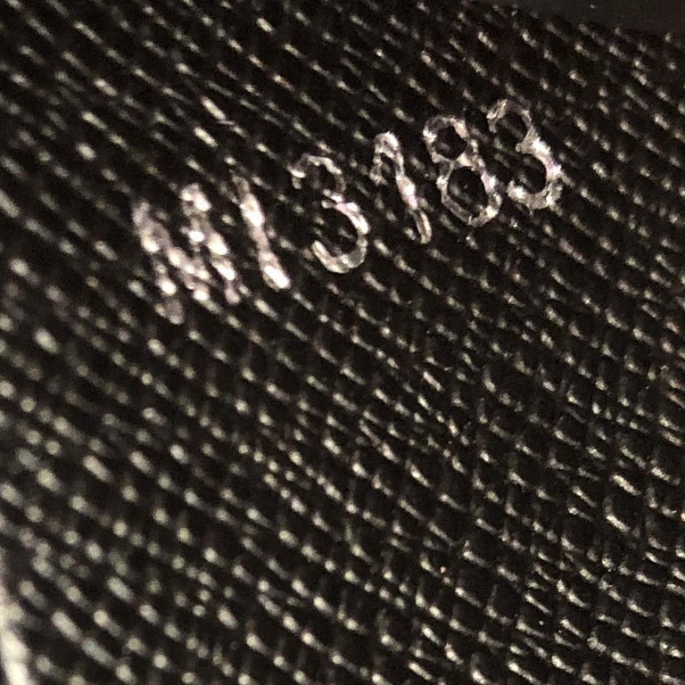 Auth Louis Vuitton Taiga Black Leather Zippy Long Wallet UNUSED 0D280120n