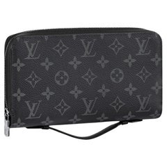 Louis Vuitton - Portefeuille à fermeture éclair XL en toile Monogram Eclipse