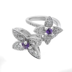 Louis Vuitton Les Luxuriantes Amethyst-Ring, 18 Karat Weißgold Diamant