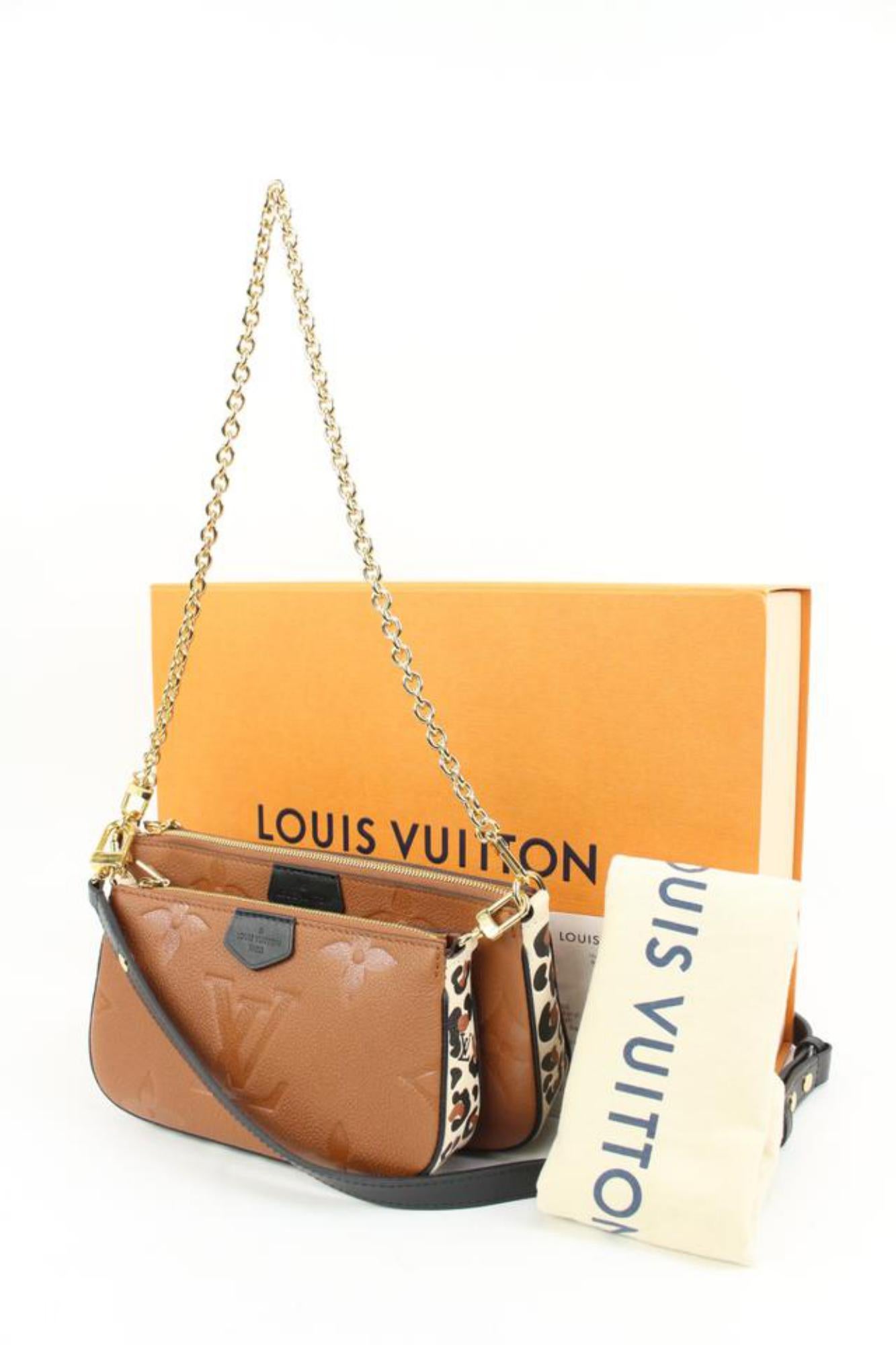 Louis VuittonCaramel Monogram Wild At Heart Multi Pochette Accessoires 77lk317s
Date Code/Serial Number: RFID Chip
Made In: France
Measurements: Length:  9.5
