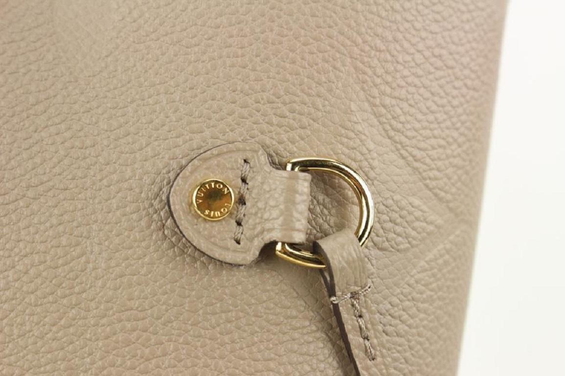 Louis VuittonTourterelle Monogram Giant Empreinte Leather Neverfull MM Tote  For Sale 3