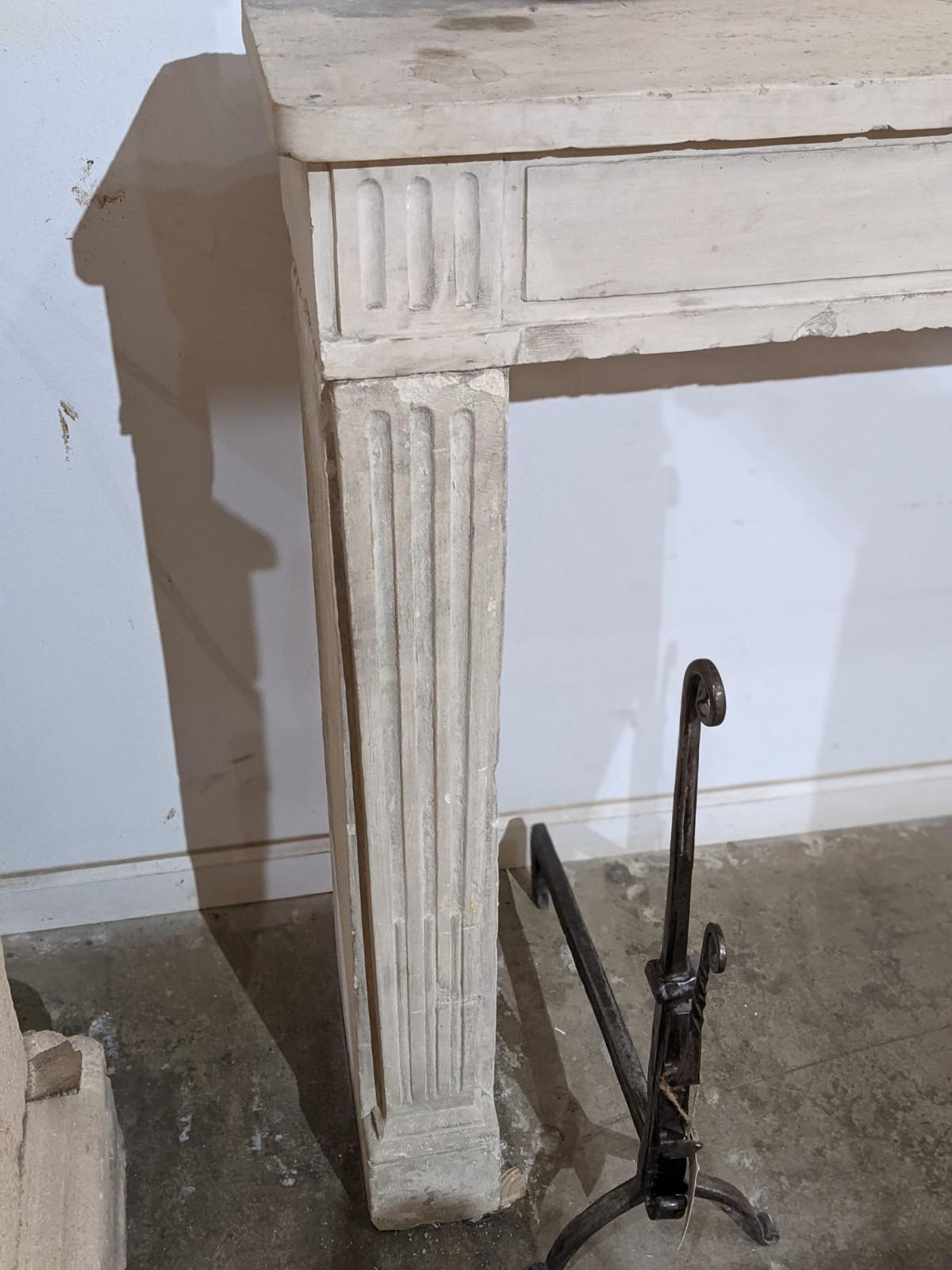 French Louis VXI Limestone Mantel from France