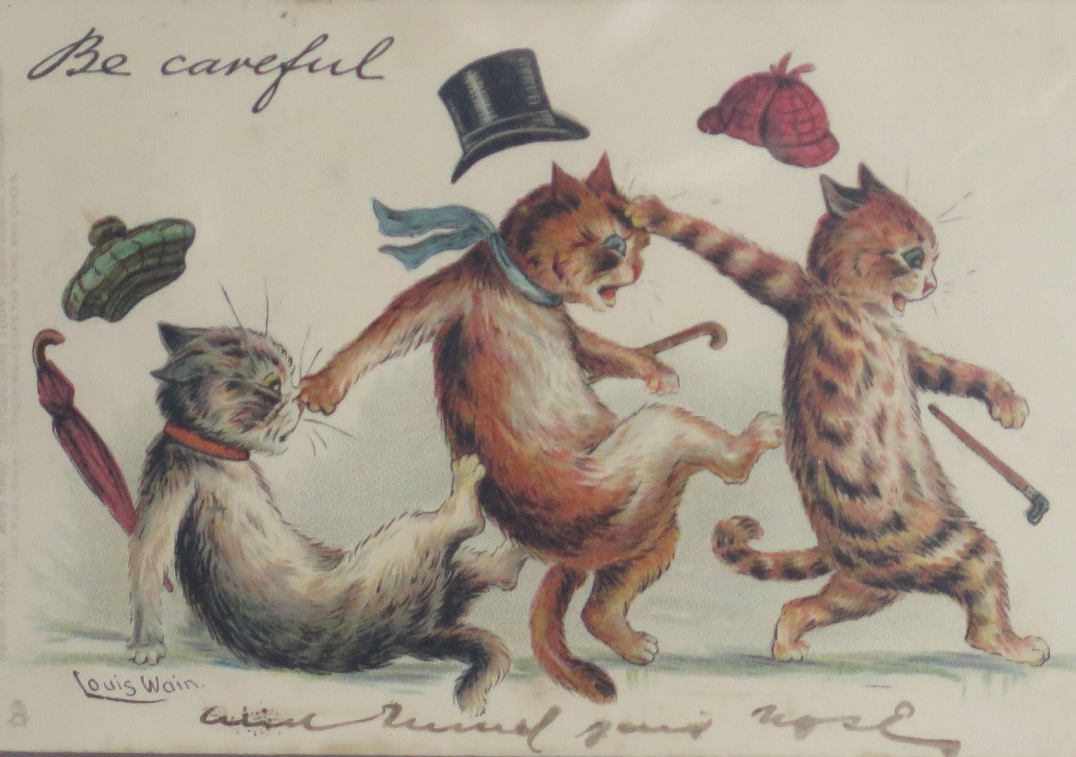 British Louis Wain Cat Postcard 