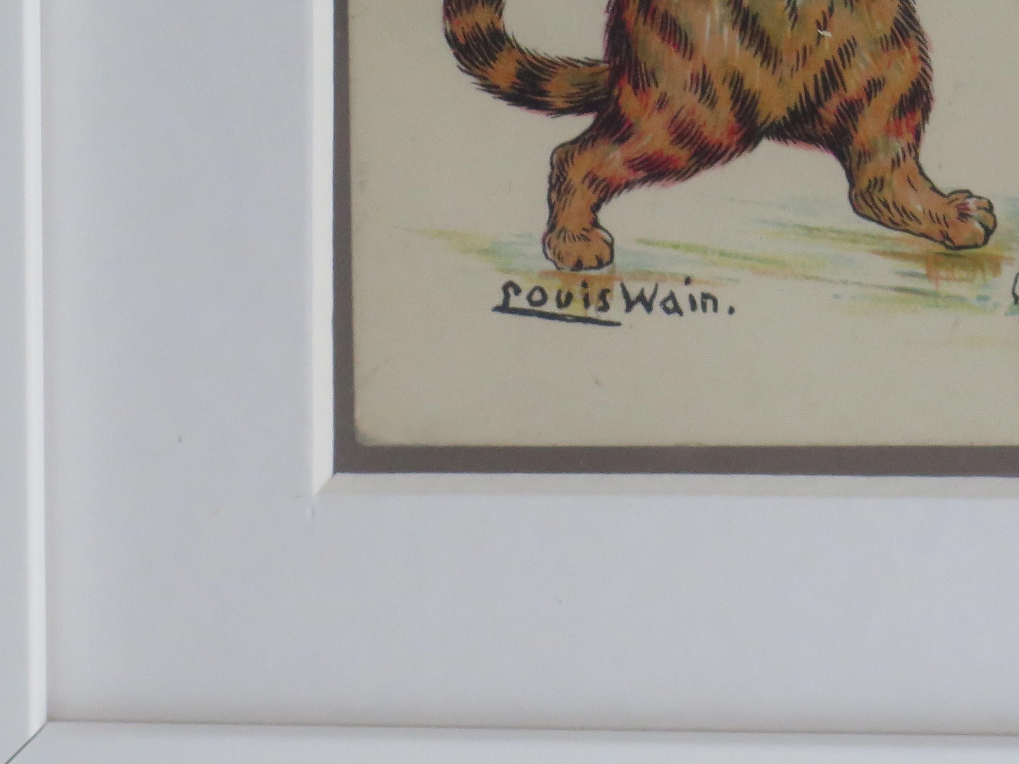 Louis Wain Katze Postkarte 