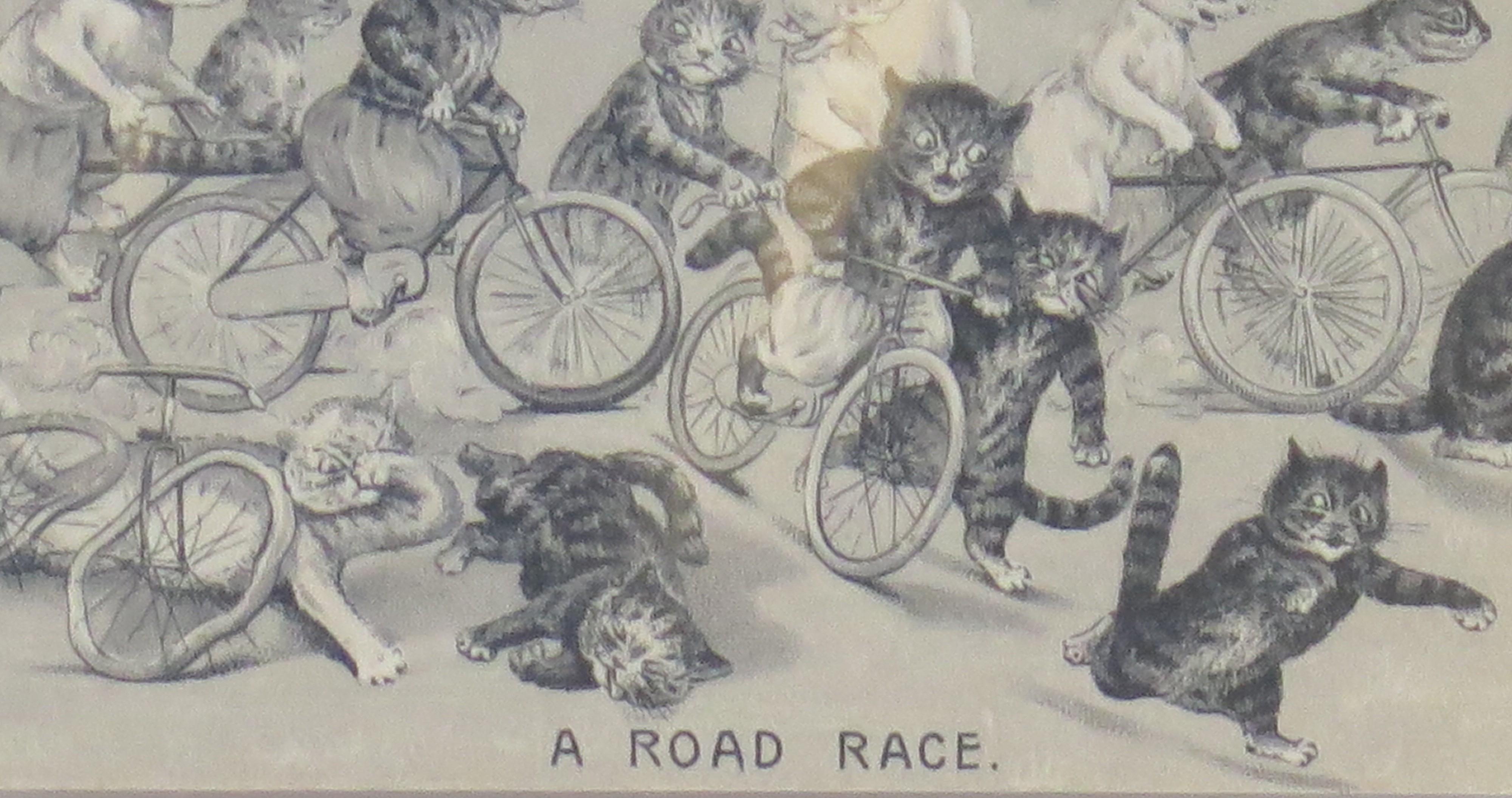 Louis Wain Framed Cat Postcard 