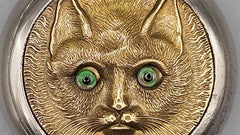 Louis Wain Edwardian Cat Pill Box / Schnupftabakdose von LS Mayer, Deutschland, 1900er Jahre