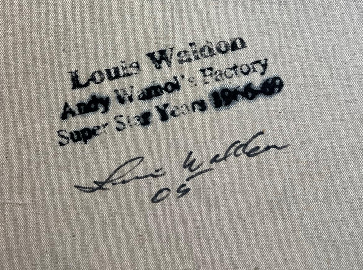 Large ANDY WARHOL FACTORY Screen Print BY Film Maker LOUIS WALDON. - Orange Portrait Print by Louis Waldon