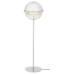 Louis Weisdorf Lampada da terra Multi-Lite Cromo Bianco Semi-Opaco per Gubi