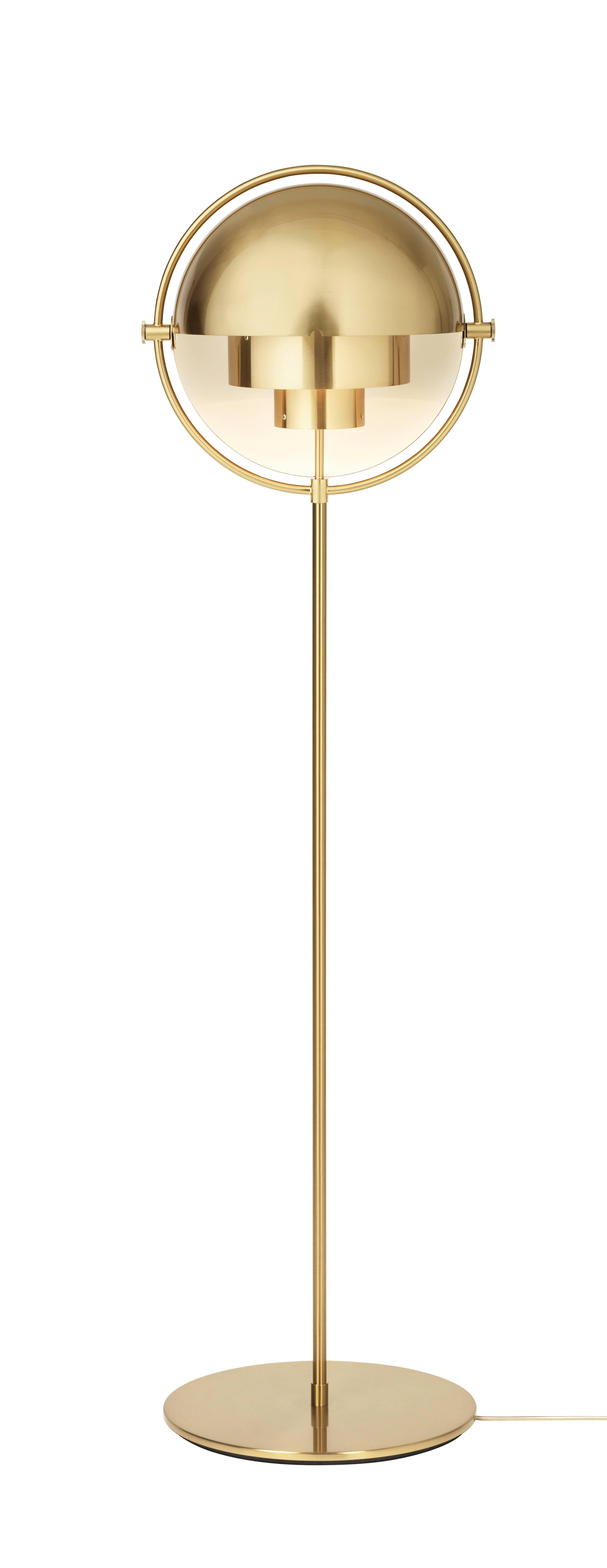 Danish Louis Weisdorf 'Multi-Lite' Floor Lamp in Black and Brass For Sale