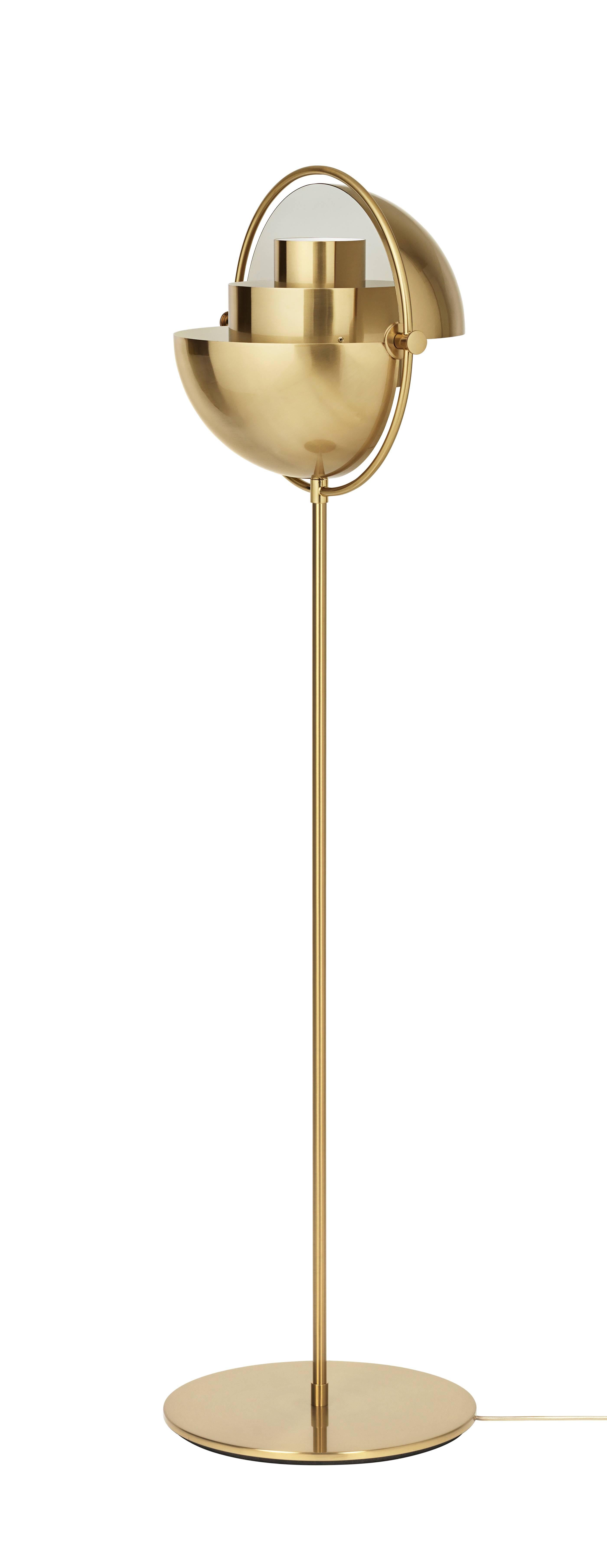 Louis Weisdorf 'Multi-Lite' Floor Lamp in Black and Brass In New Condition For Sale In Glendale, CA