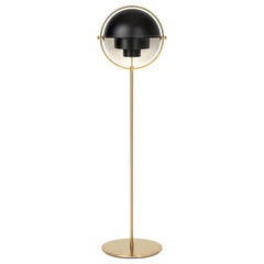Lámpara de pie "Multi-Lite" de Louis Weisdorf en negro y latón