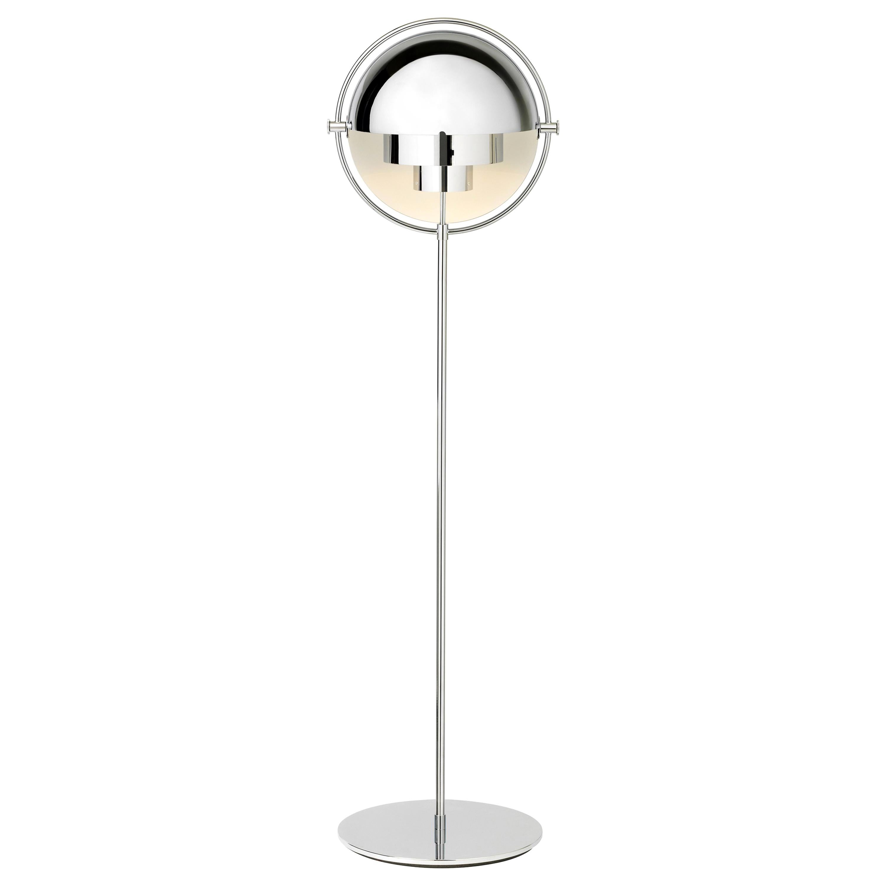 Lampadaire Louis Weisdorf « Multi-Lite » en chrome