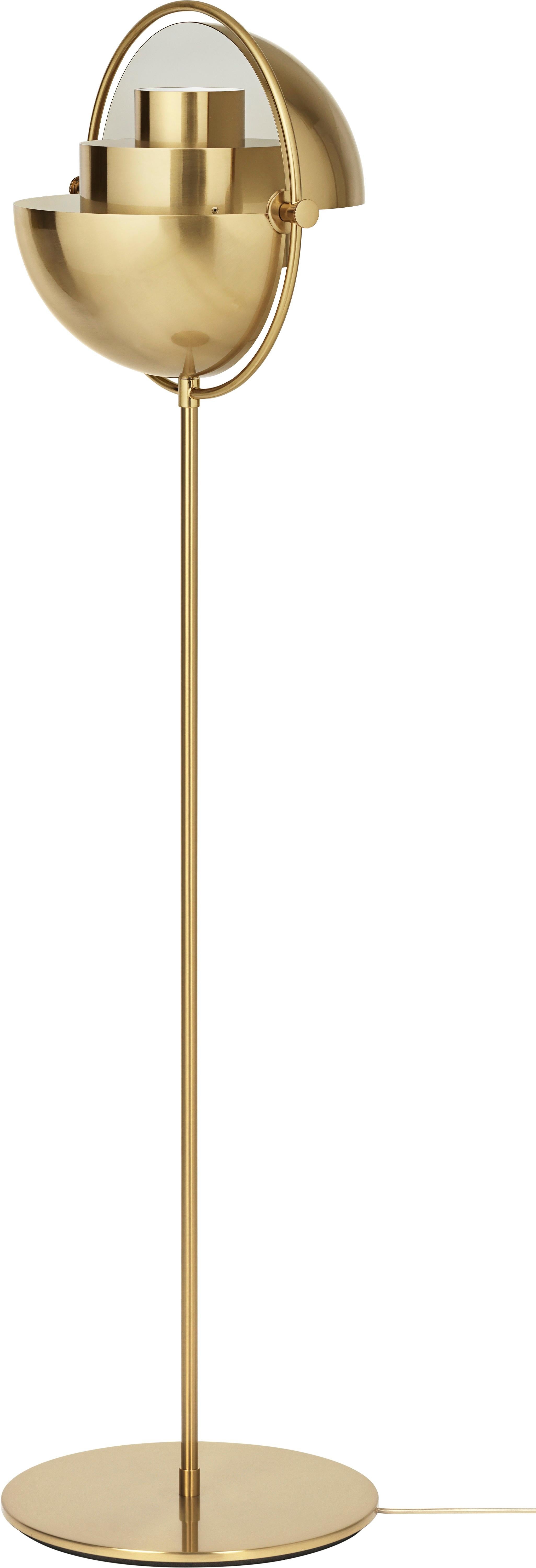 Mid-Century Modern Louis Weisdorf Multi-Lite Floor Lamp Shiny Brass for GUBI For Sale