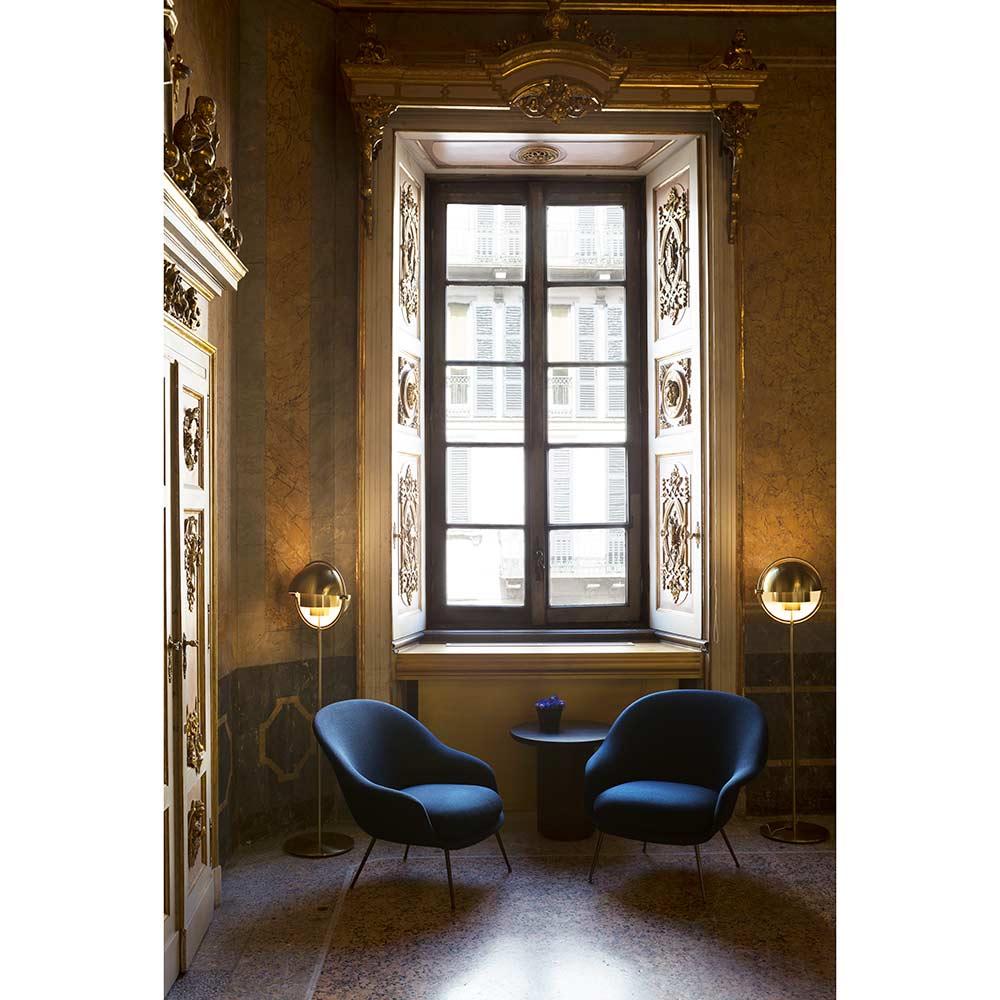 Contemporary Louis Weisdorf Multi-Lite Floor Lamp Shiny Brass for GUBI For Sale
