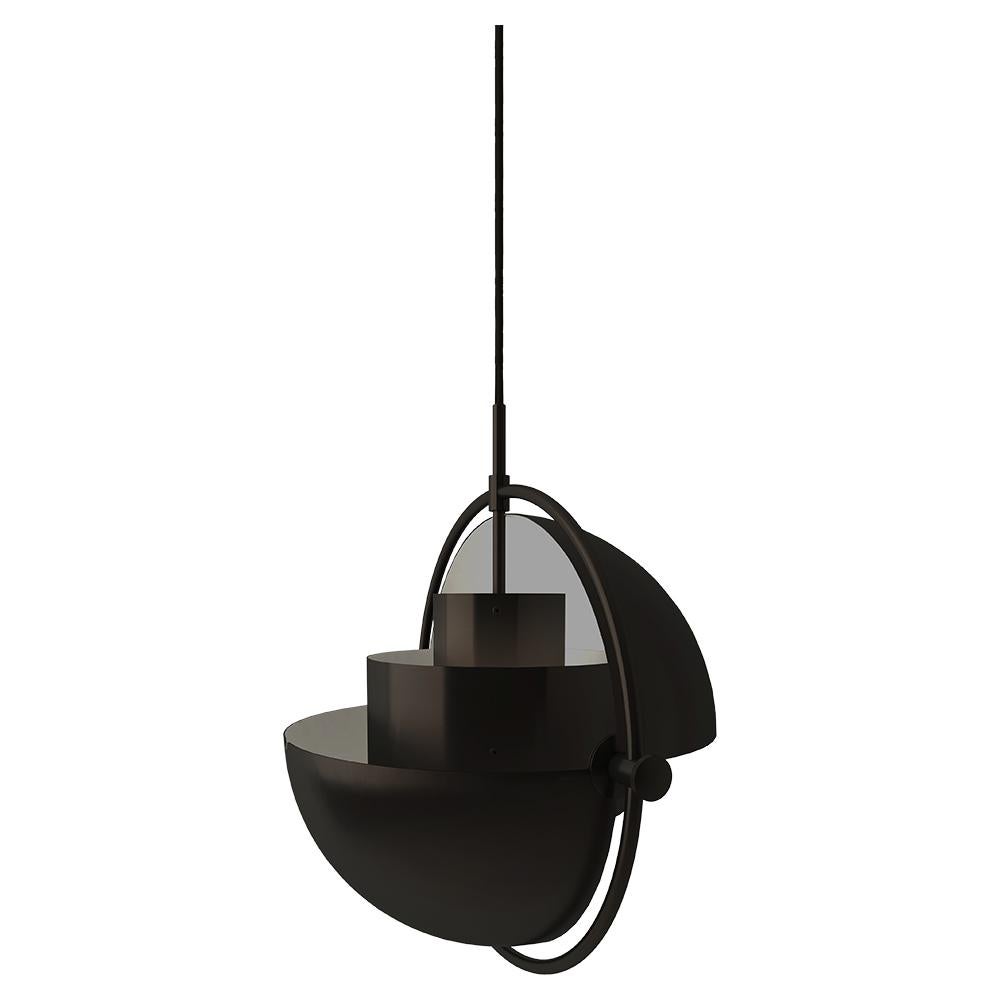 Danish Louis Weisdorf Multi-Lite Pendant Black Brass Ø22.5 cm for GUBI For Sale