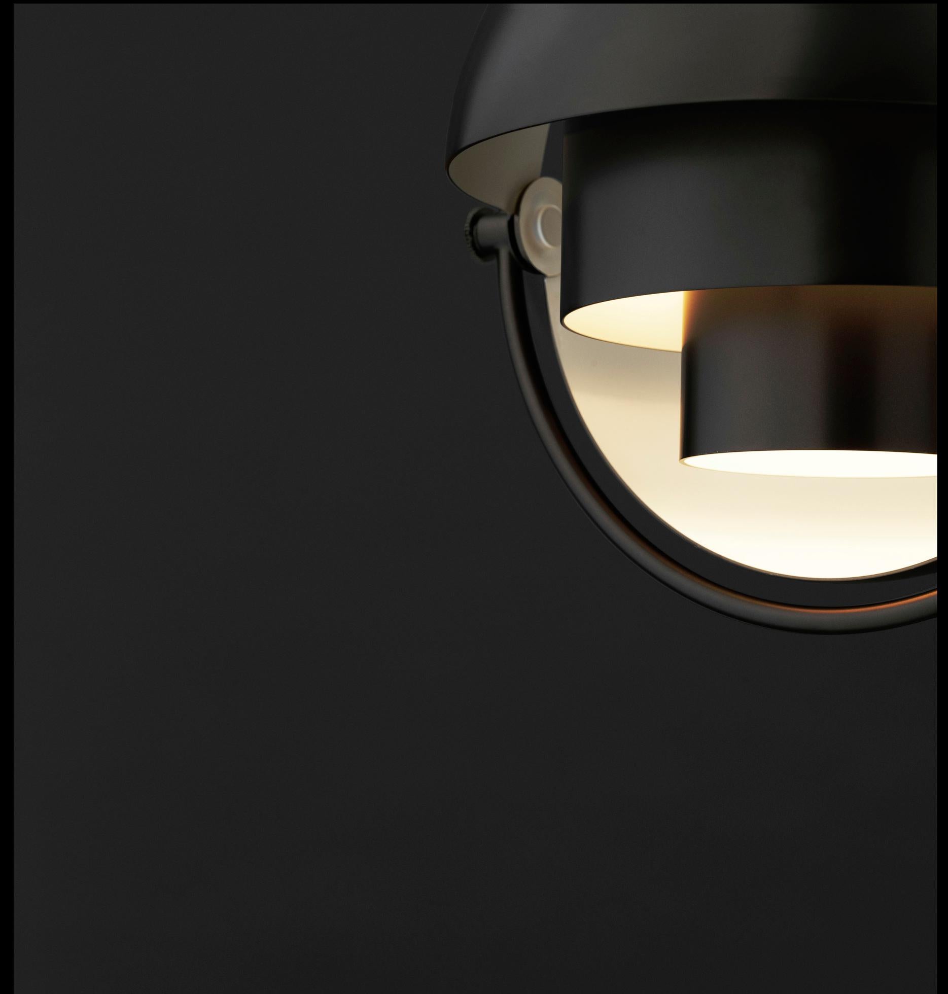 Contemporary Louis Weisdorf Multi-Lite Pendant Black Brass Ø22.5 cm for GUBI For Sale