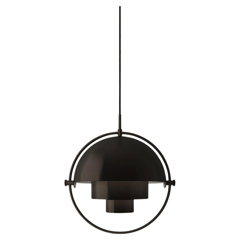 Louis Weisdorf Multi-Lite Pendant Black Brass Ø32 cm for GUBI For Sale