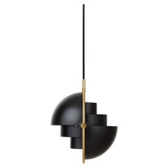 Louis Weisdorf Multi-Lite Pendant Brass Black Semi Matt Ø22.5 cm for GUBI