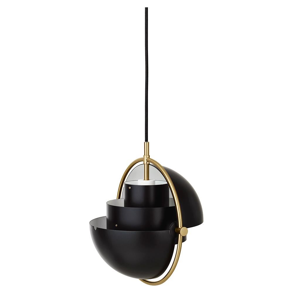 Louis Weisdorf Multi-Lite Pendelleuchte Messing Schwarz Seidenmatt Ø22.5 cm für GUBI (Moderne der Mitte des Jahrhunderts) im Angebot