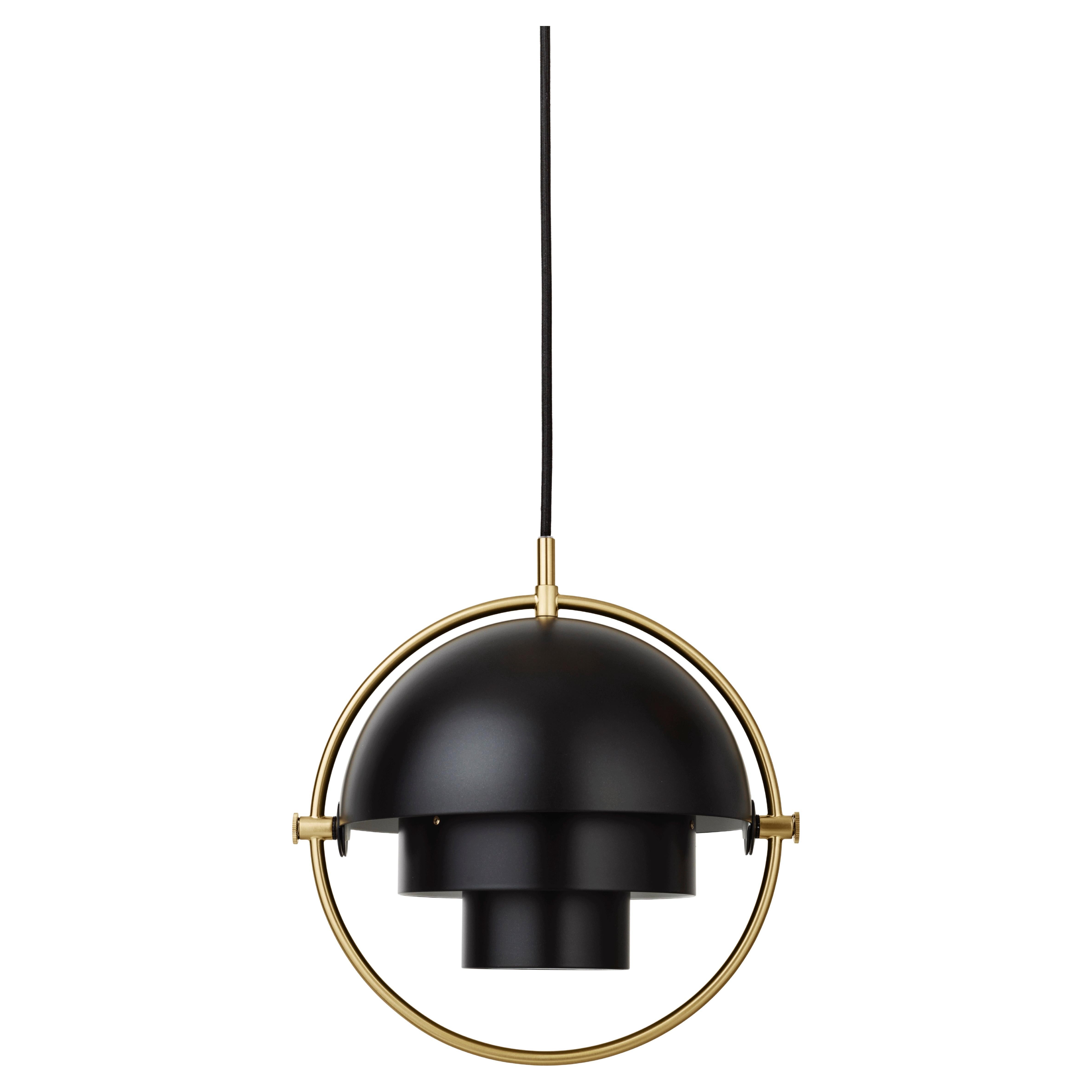 Louis Weisdorf Multi-Lite Pendant Brass Black Semi Matt Ø22.5 cm for GUBI