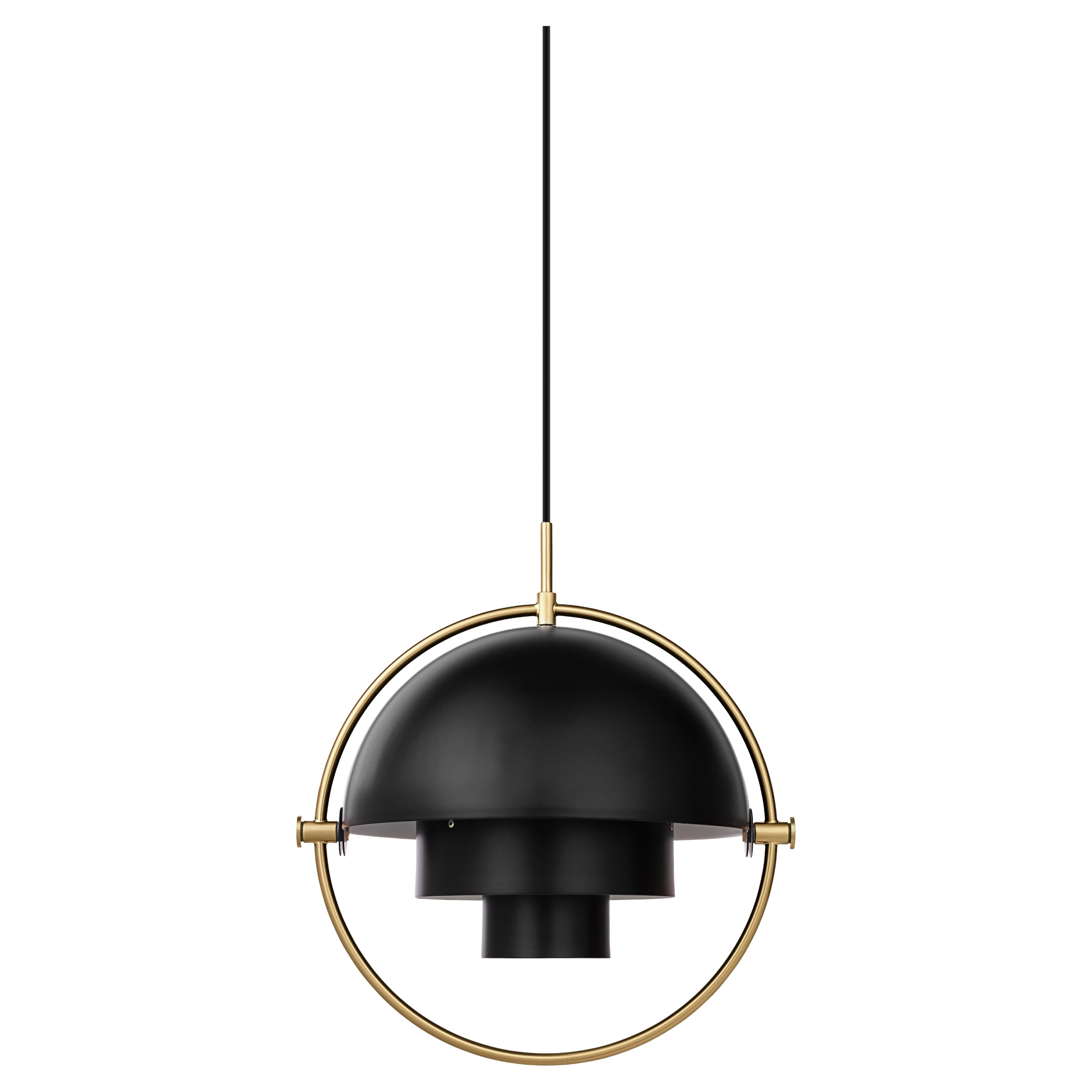 Louis Weisdorf Multi-Lite Pendant Brass Black Semi Matt Ø32 cm for GUBI