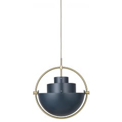 Colgante Louis Weisdorf Multi-Lite Latón Azul Medianoche para Ø32 cm GUBI