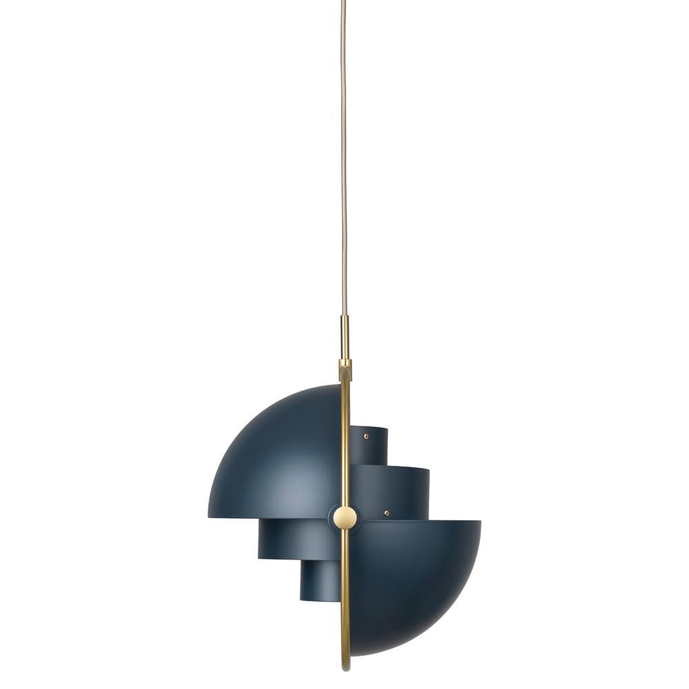 Danese Louis Weisdorf Ciondolo Multi-Lite in ottone blu notte per Ø32 cm Gubi in vendita