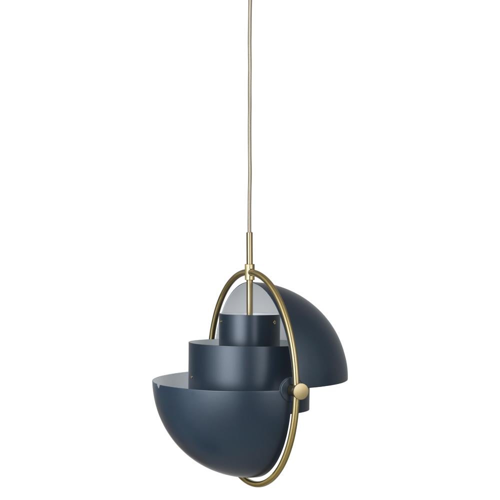 Louis Weisdorf Ciondolo Multi-Lite in ottone blu notte per Ø32 cm Gubi In condizioni Nuovo in vendita a New York, NY