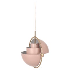 Louis Weisdorf Multi-Lite Pendelleuchte Messing Rose Dust Semi Matt Ø32 cm für GUBI