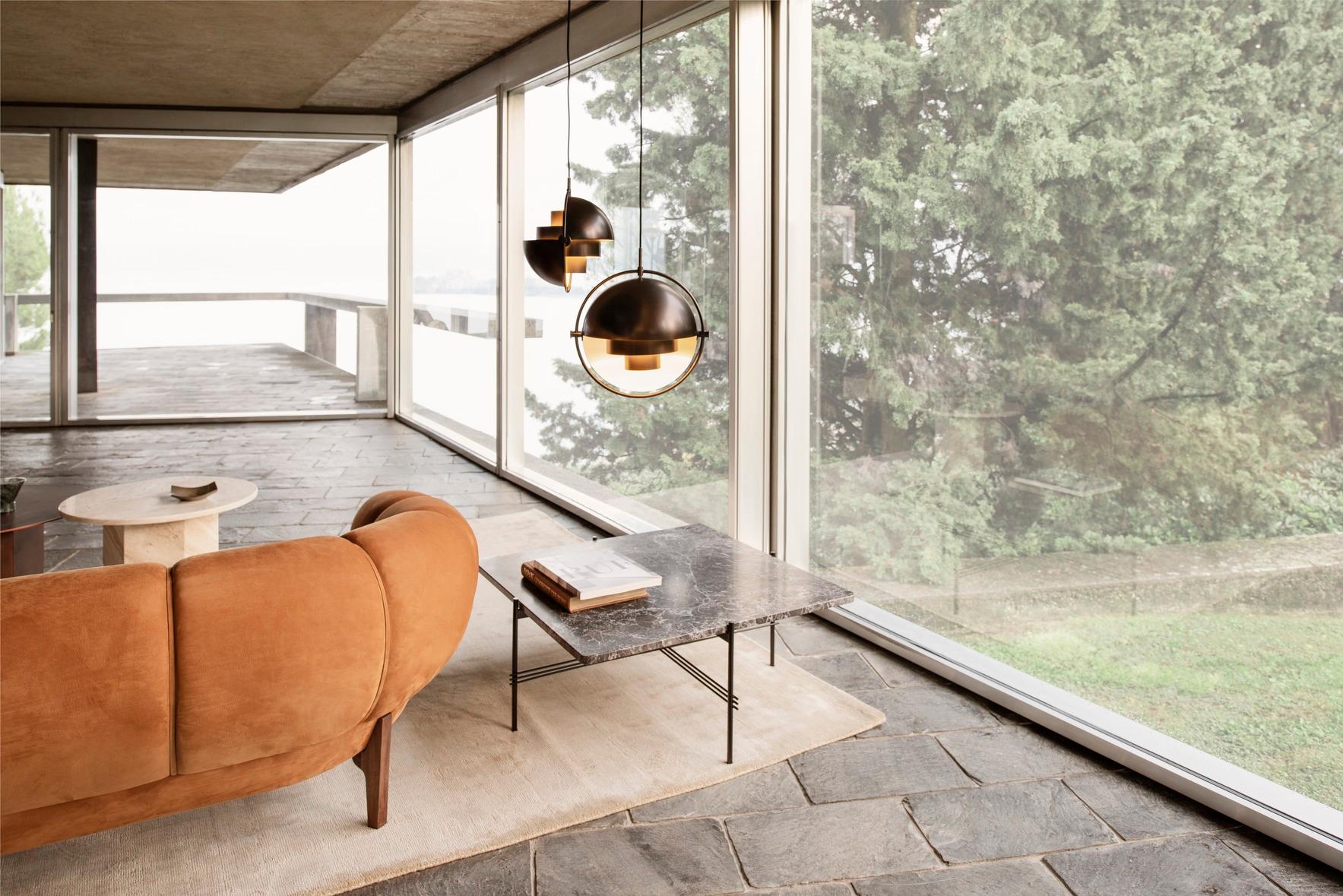 Louis Weisdorf Ciondolo Multi-Lite Ottone Grigio Mare Semi-Opaco Ø32 cm per Gubi In condizioni Nuovo in vendita a New York, NY