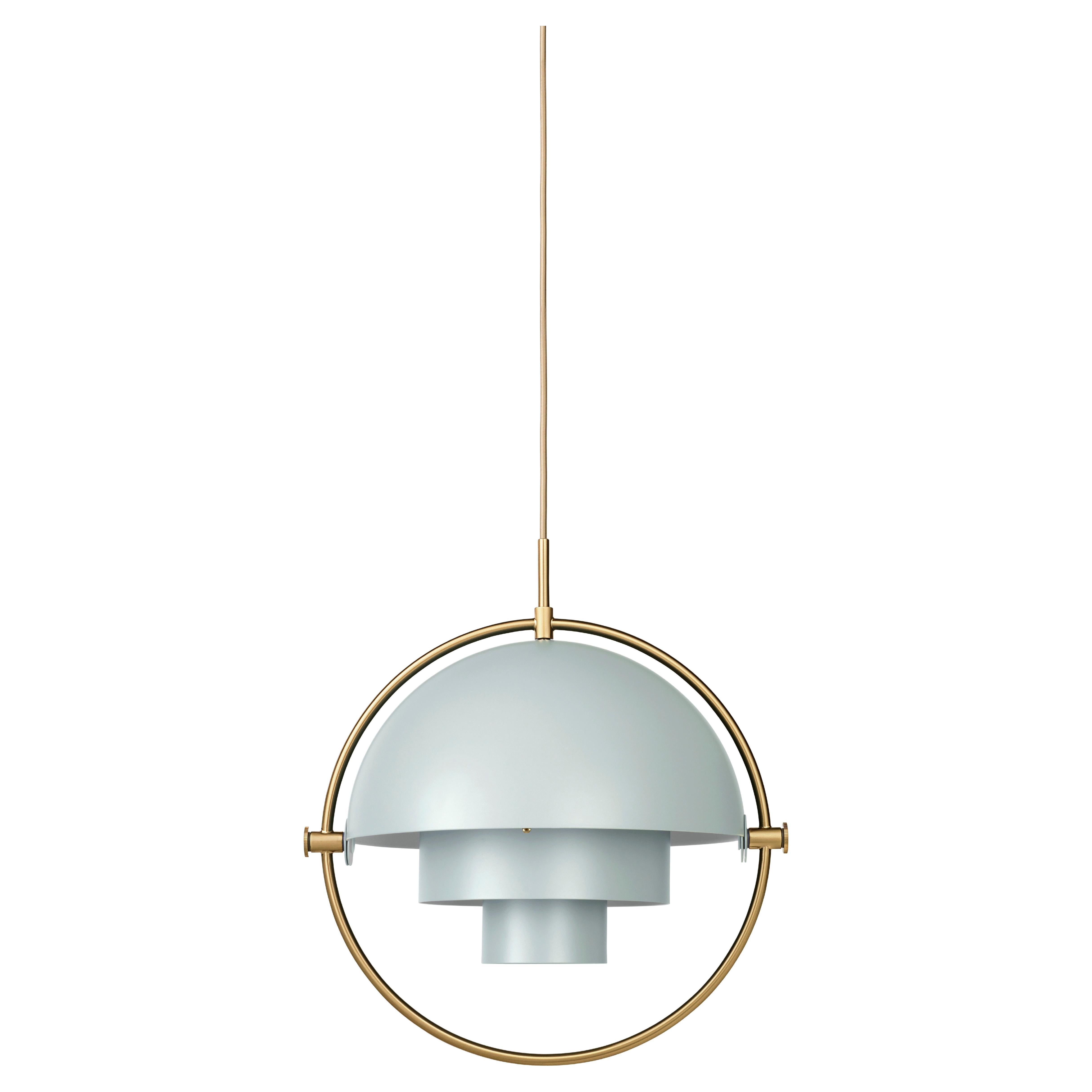 Louis Weisdorf Multi-Lite Pendant Brass Sea Grey Semi Matt Ø32 cm for GUBI