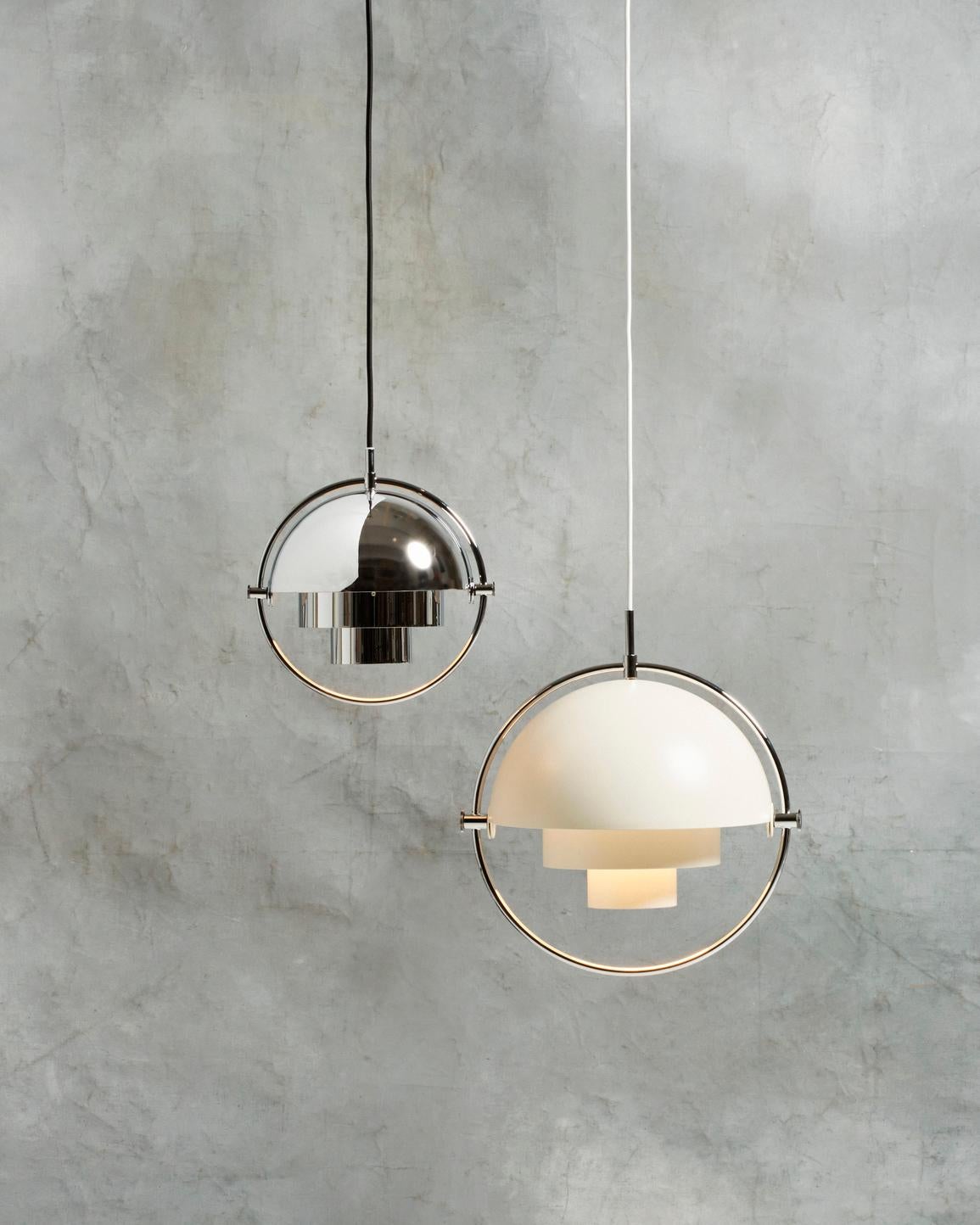Louis Weisdorf Multi-Lite Pendant Brass White Semi Matt Ø32 cm for GUBI In New Condition For Sale In New York, NY