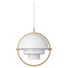 Louis Weisdorf Multi-Lite Pendant Brass White Semi Matt Ø32 cm for GUBI