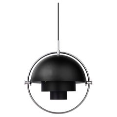 Louis Weisdorf Ciondolo Multi-Lite Cromo Nero Semi Ø32 cm Opaco per Gubi