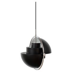 Louis Weisdorf Ciondolo Multi-Lite Cromo Nero Semi-Opaco Ø22,5 cm per Gubi