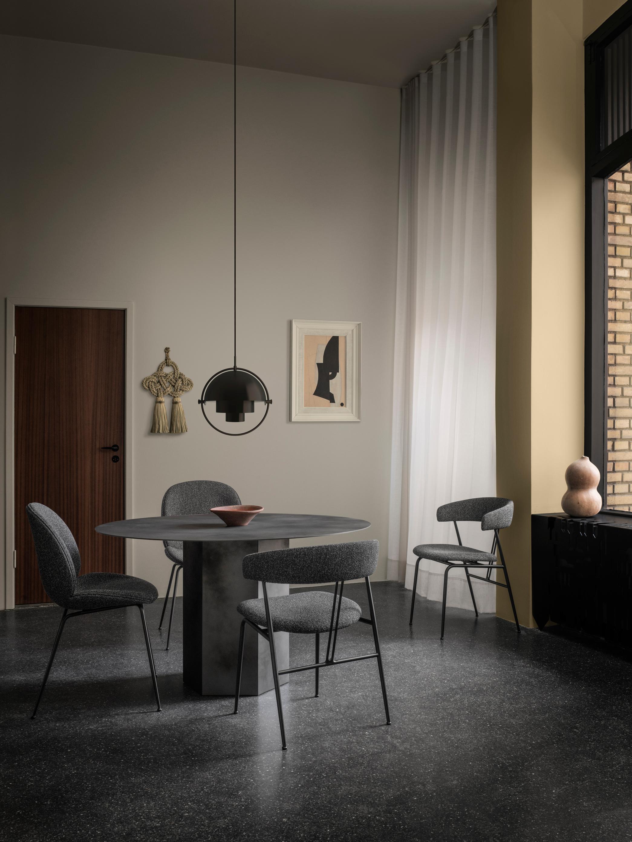 Louis Weisdorf Multi-Lite Pendant Chrome Black Semi Matt Ø22.5 cm for GUBI For Sale 2