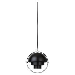 Louis Weisdorf Ciondolo Multi-Lite Cromo Nero Semi-Opaco Ø22,5 cm per Gubi