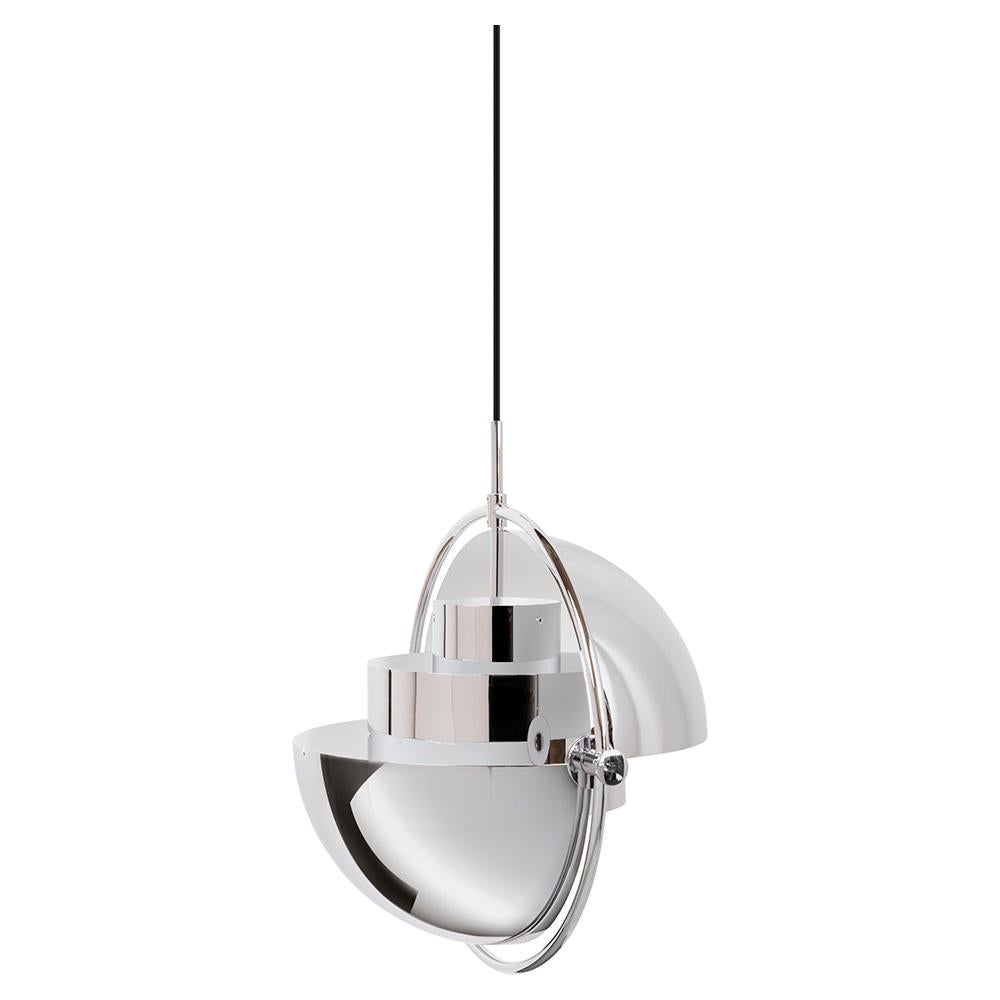 Mid-Century moderno Louis Weisdorf Ciondolo Multi-Lite Cromo per Ø22,5 cm Gubi in vendita