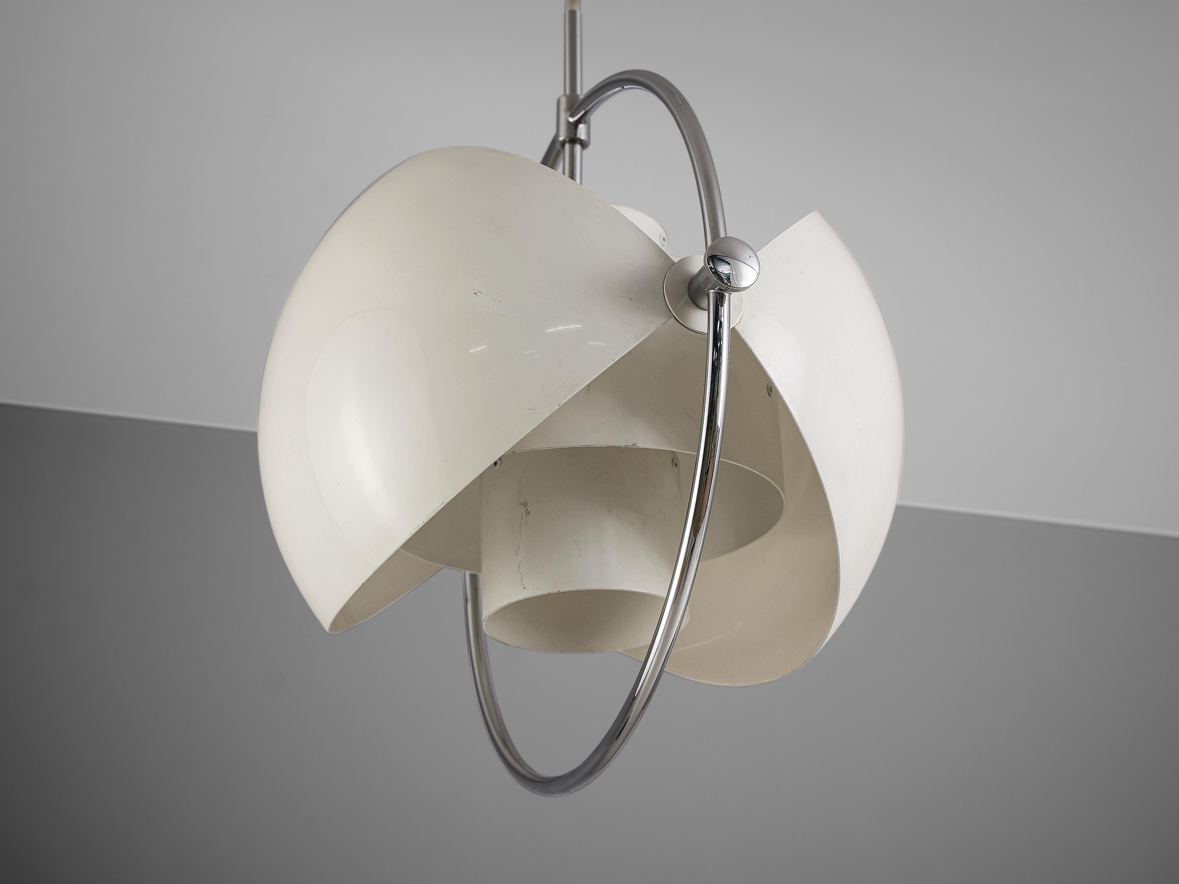 Louis Weisdorf for Lyfa 'Multi-Lite' Pendant in Metal and Chrome 3