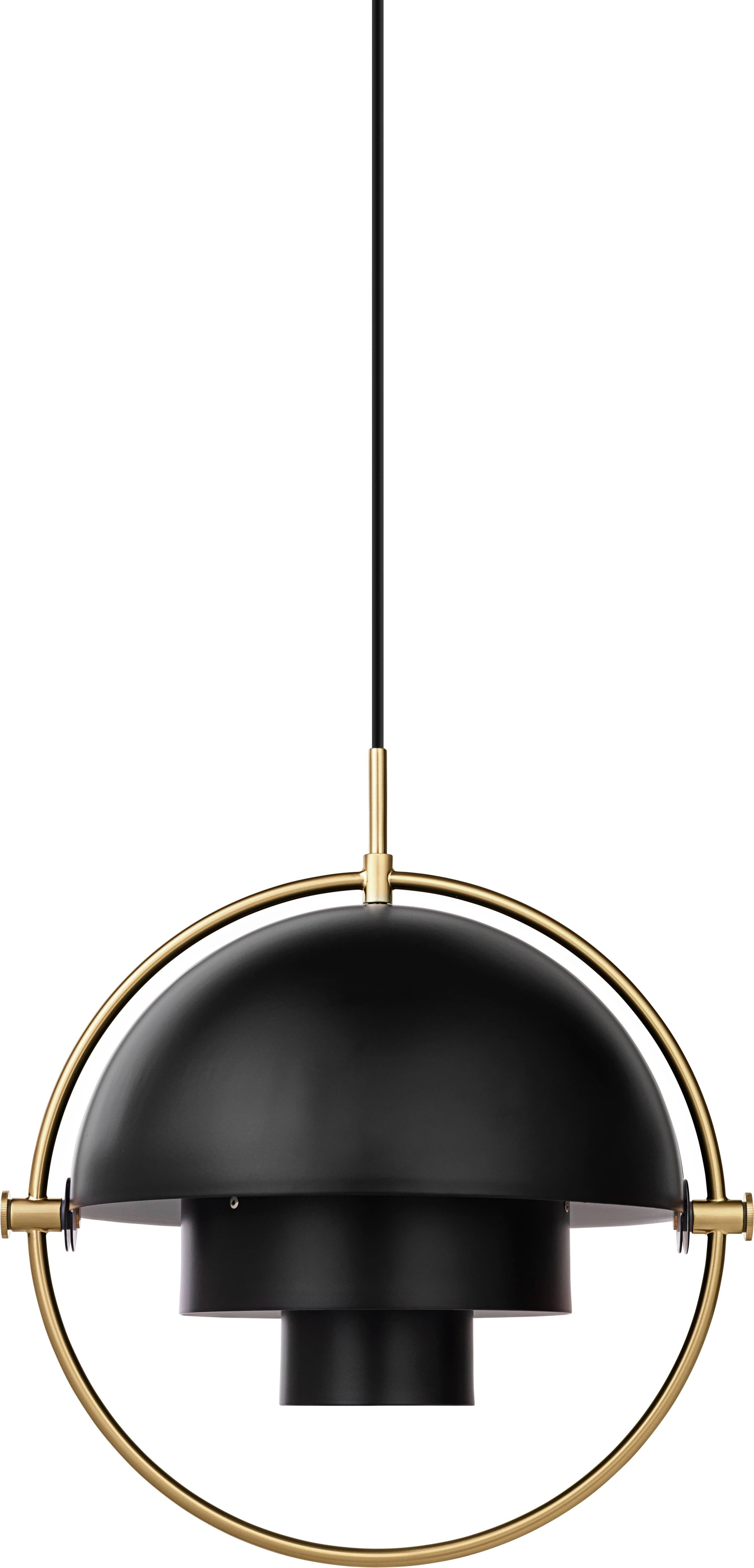 Painted Louis Weisdorf 'Multi-Lite' Pendant Lamp in Black / Chrome For Sale