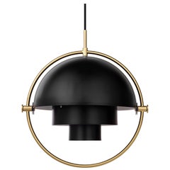 Lampada a sospensione 'Multi-Lite' di Louis Weisdorf in nero/ottone
