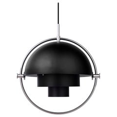Louis Weisdorf 'Multi-Lite' Pendant Lamp in Black / Chrome for GUBI