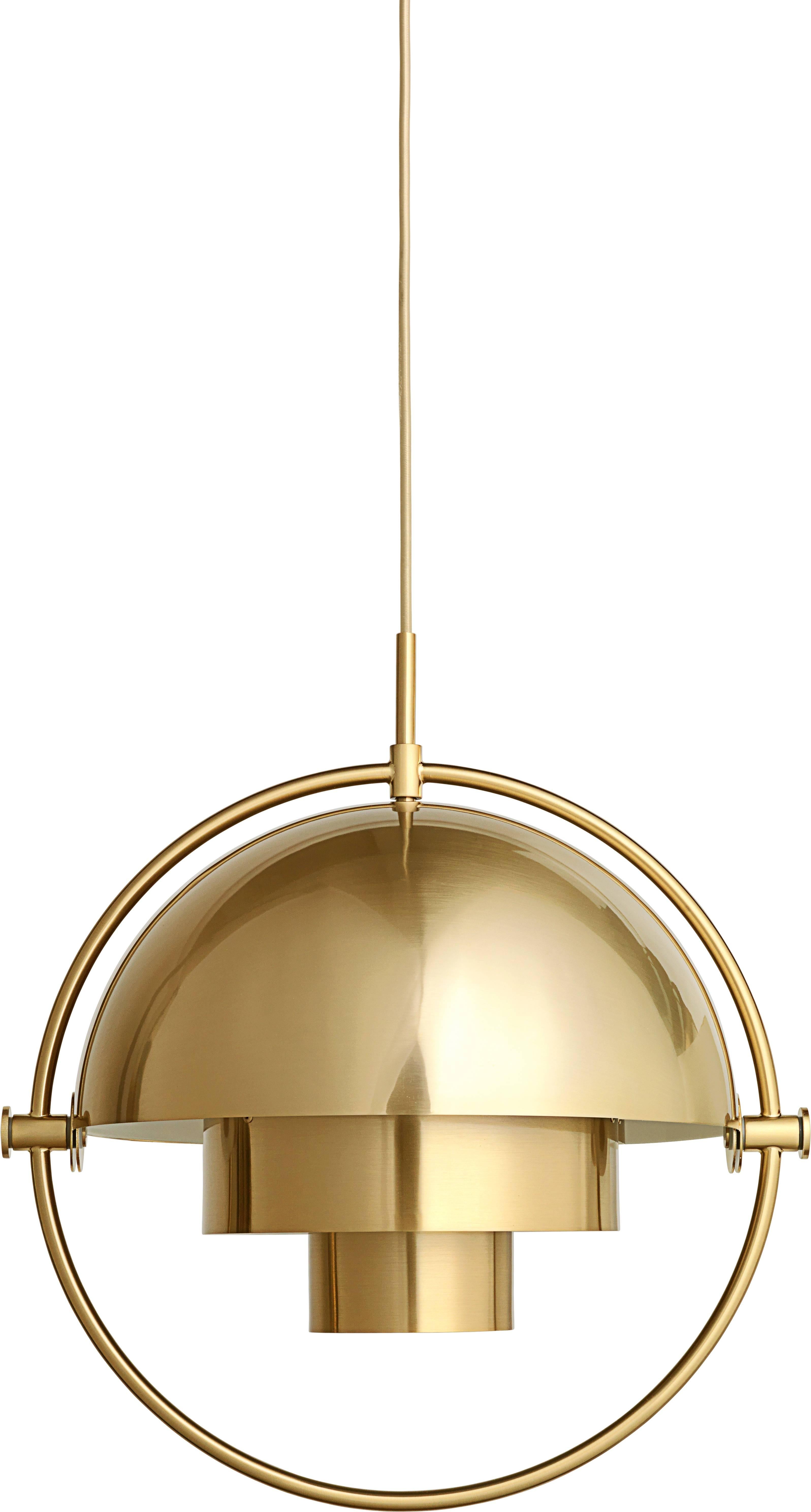 Lampe à suspension « Multi-Lite » de Louis Weisdorf en blanc et laiton en vente 2
