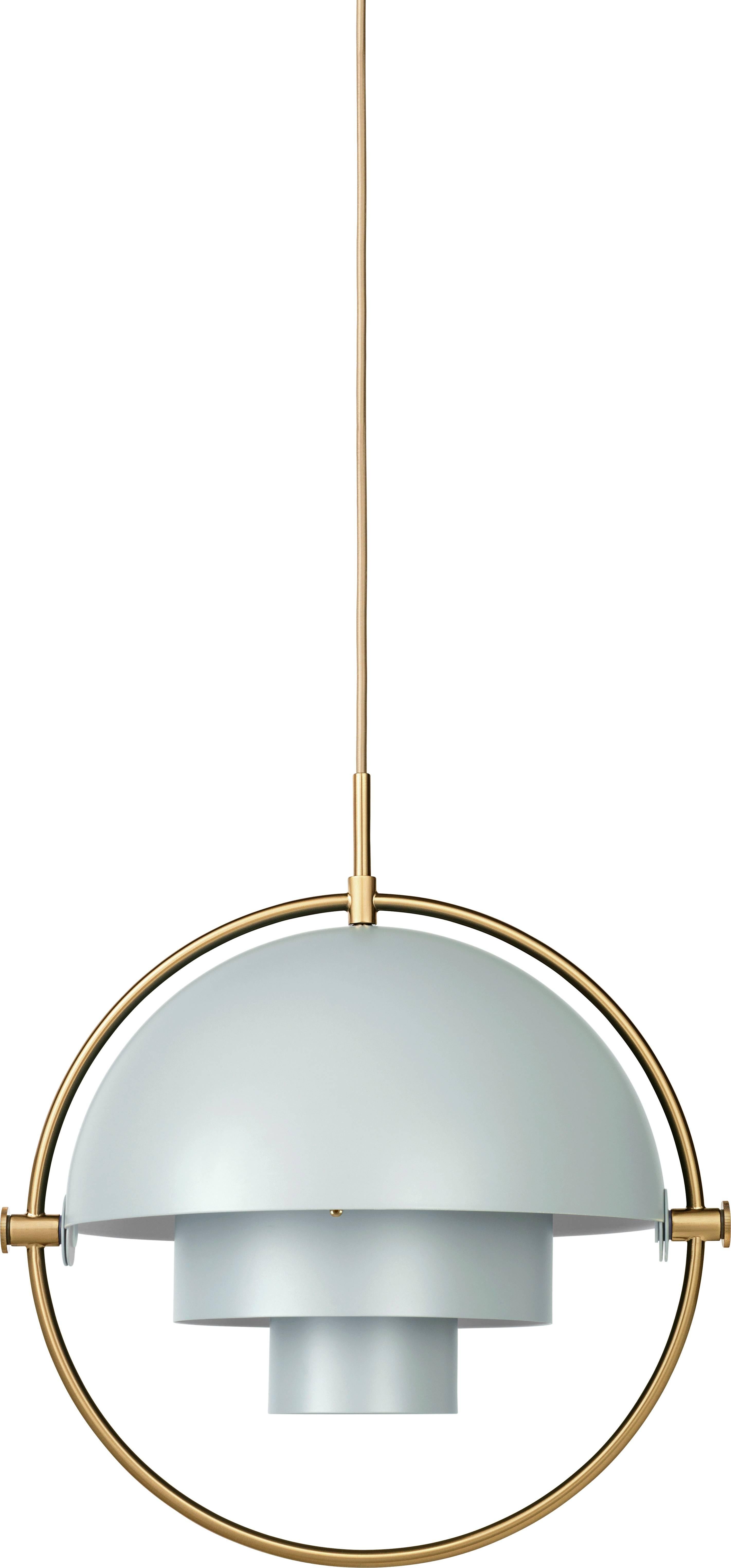 Lampe à suspension « Multi-Lite » de Louis Weisdorf en blanc et laiton en vente 1