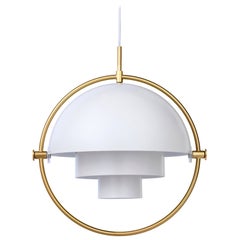 Lámpara Colgante Louis Weisdorf 'Multi-Lite' en Blanco / Latón